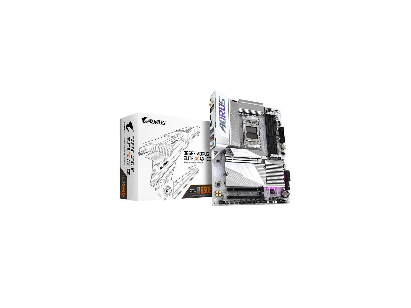 B650E A ELITE X ICE B650E A ELITE X ICE Gigabyte B650E Aorus Elite X Ax Ice Motherboard - Supports Amd Ryzen 8000 Cpus, 12+2+...