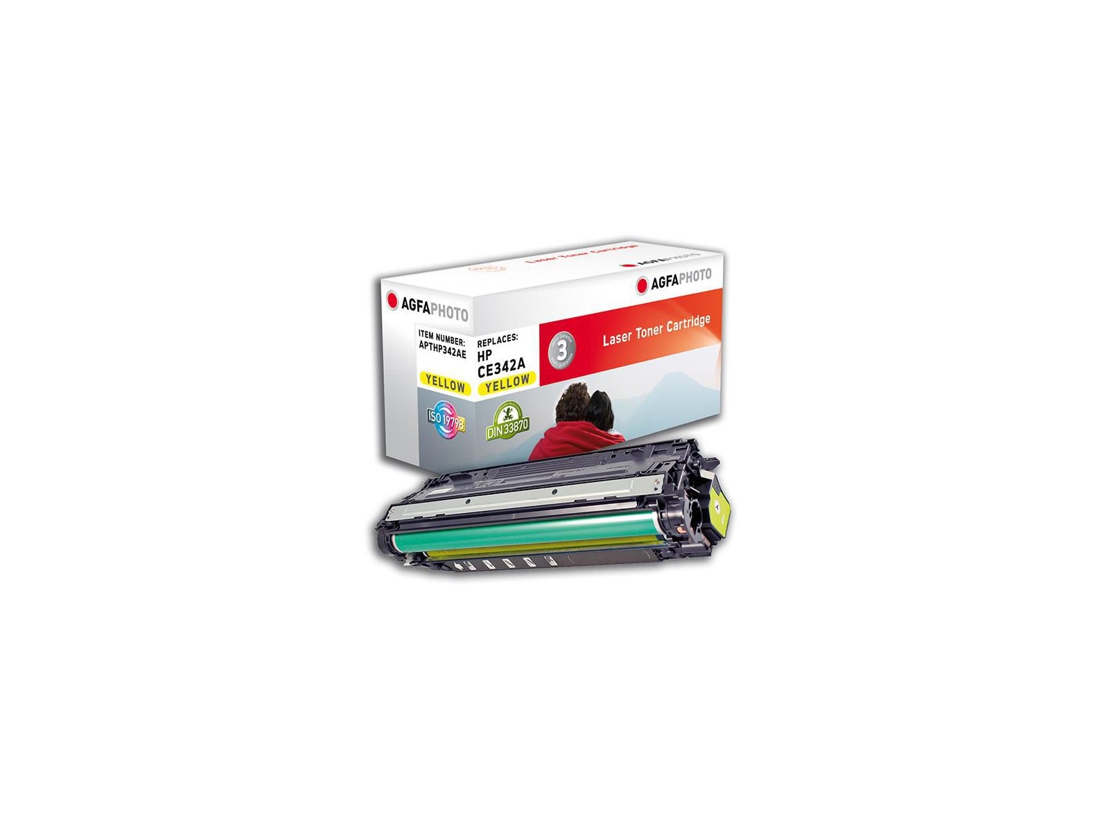 APTHP342AE APTHP342AE AgfaPhoto Toner Yellow, rpl CE342A/651A APTHP342AE, CE342A, 651A