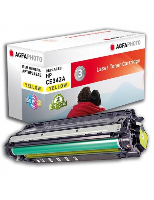 APTHP342AE APTHP342AE AgfaPhoto Toner Yellow, rpl CE342A/651A APTHP342AE, CE342A, 651A