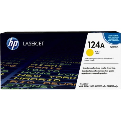 Q6002A Q6002A HP 124A Yellow Original LaserJet Toner Cartridge HPQ6002A