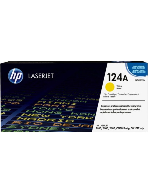 Q6002A Q6002A HP 124A Yellow Original LaserJet Toner Cartridge HPQ6002A