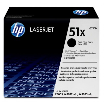 Q7551X Q7551X HP 51X High Yield Black Original LaserJet Toner Cartridge HPQ7551X