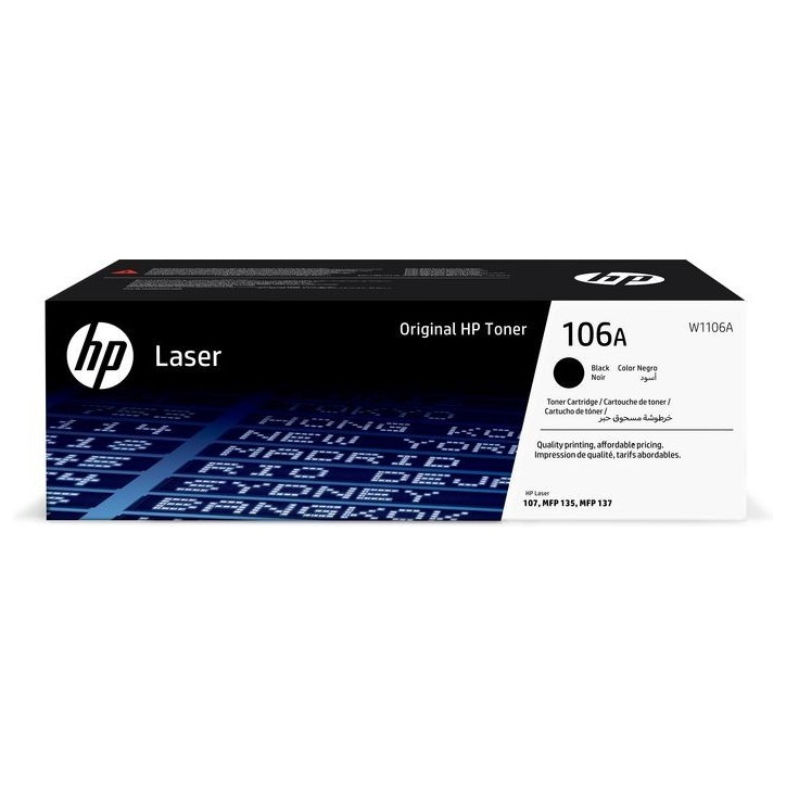 W1106A HP 106A Black Original Laser Toner Cartridge 1037302