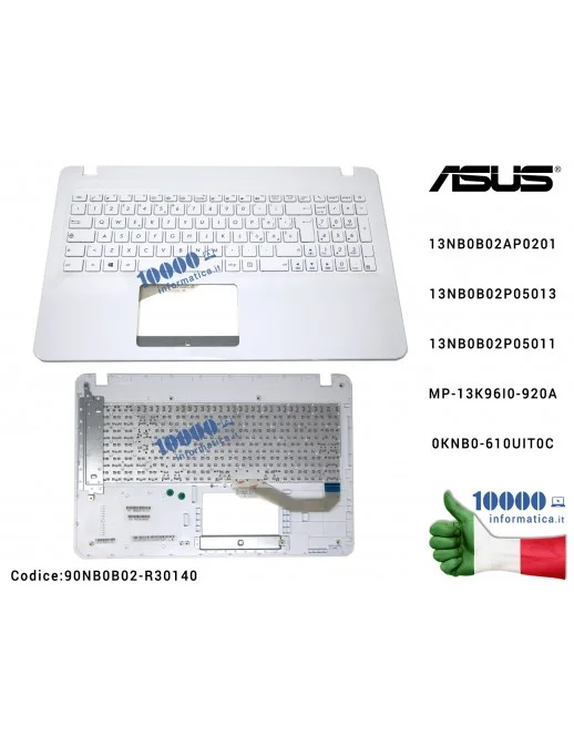 90NB0B02-R30140 Tastiera Italiana Completa di Top Case Superiore ASUS VivoBook X540 (White) X540L X540LA F540 F540L F540LA X5...