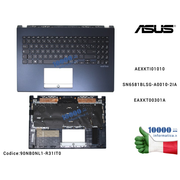 Tastiera Retroilluminata Italiana Completa di Top Case Superiore ASUS F571 X571 (Star Black) X571G X571GD X571GT F571G F571GT K5 Tastiera Retroilluminata Italiana Completa di Top Case Superiore ASUS F571 X571 (Star Black) X571G X571GD X571GT F571G F571GT K5