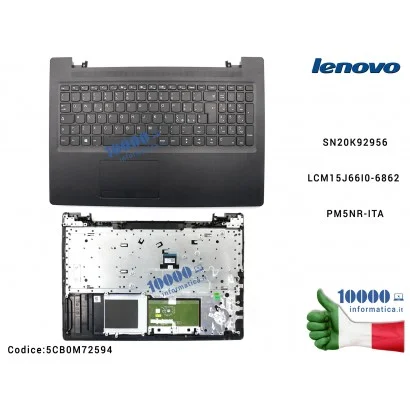 5CB0M72594 Tastiera Italiana Completa di Top Case Superiore LENOVO 110-15ACL 110-15AST 110-15IBR (L80TR) SN20K92956LCM15J66I0...