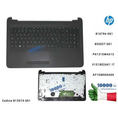 813974-061 Tastiera Italiana Completa di Top Case Superiore Palmrest HP 15-AC [NERO] 15-AF 15-AY 15-BA 250 G4 255 G4 256 G4 2...