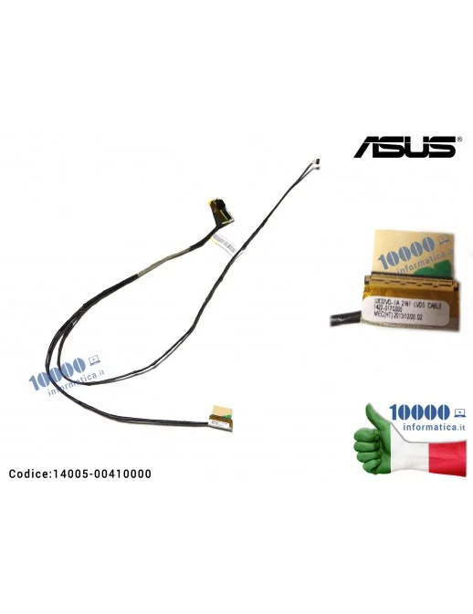 14005-00410000 Cavo Flat LCD ASUS ZenBook UX32 UX32A UX32V UX32VD UX32S UX32L UX32K UX32L UX32LA 2IN1 (LVDS) 1422-017G000