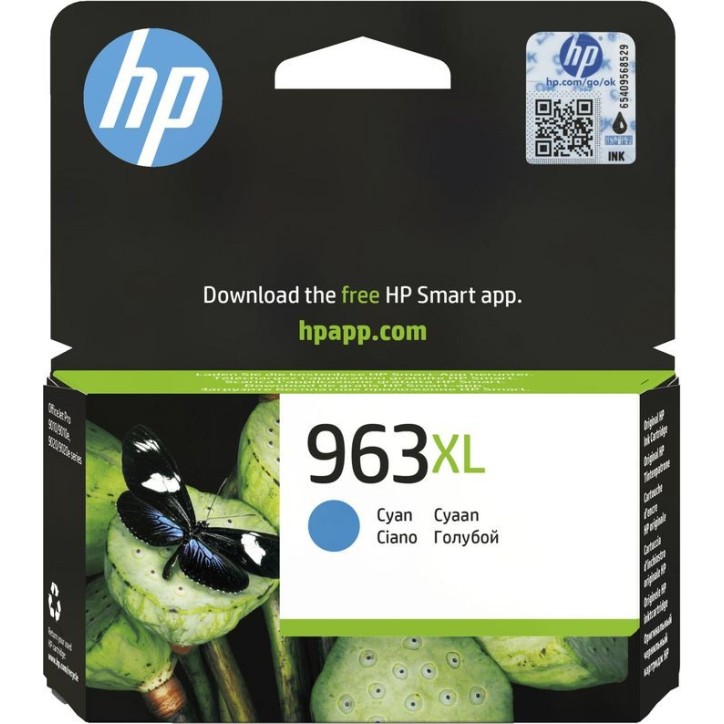 3JA27AE HP 963Xl High Yield Cyan Original Ink Cartridge
