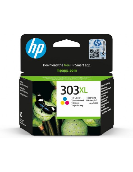 T6N03AE T6N03AE HP 303Xl High Yield Tri-Color Original Ink Cartridge