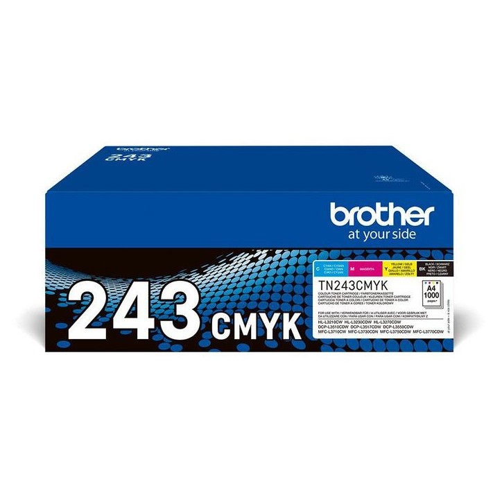 TN-243CMYK Brother Genuine Brother TN-243CMYK Toner Value Pack 1000 pagine