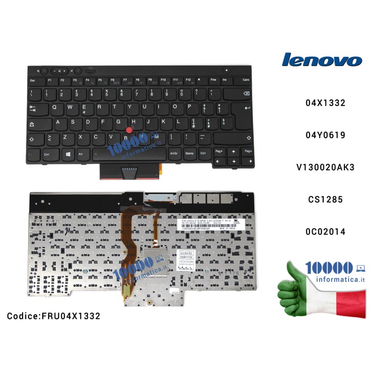 Tastiera Italiana LENOVO IBM ThinkPad X230 L430 L530 T430 T430S T530 W530 04X1332 4X1332 04Y0619 FRU04Y0619 4Y0619 V130020AK3CS1 Tastiera Italiana LENOVO IBM ThinkPad X230 L430 L530 T430 T430S T530 W530 04X1332 4X1332 04Y0619 FRU04Y0619 4Y0619 V130020AK3CS1
