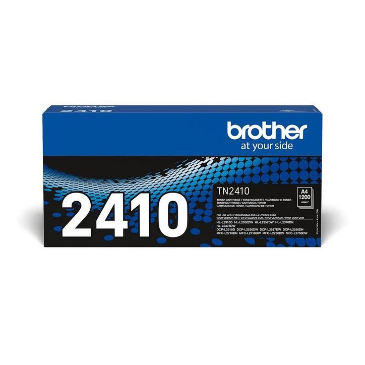 TN-2410 Brother Brother TN-2410 Black Toner Cartridge. Prints up to 1,200 pages. 1200 pagine