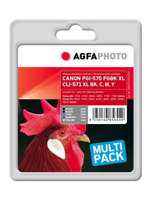 APCCLI571XLSET APCCLI571XLSET AgfaPhoto Ink, bk, b, c, m, y