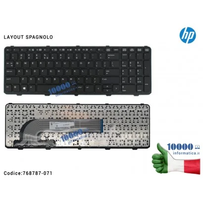 768787-071 Tastiera Straniera HP ProBook 450 G0 450 455 G1 450 455 G2 470 G2 (NERA) 768787-061 780170-071 787801-071 SG-61320...
