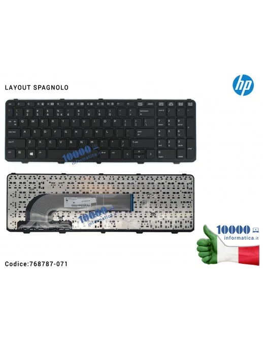 768787-071 Tastiera Straniera HP ProBook 450 G0 450 455 G1 450 455 G2 470 G2 (NERA) 768787-061 780170-071 787801-071 SG-61320...