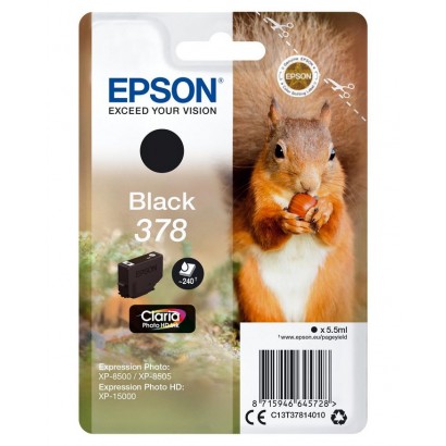 C13T37814020 C13T37814020 Epson Singlepack Black 378 Claria Photo HD Ink +31203145000