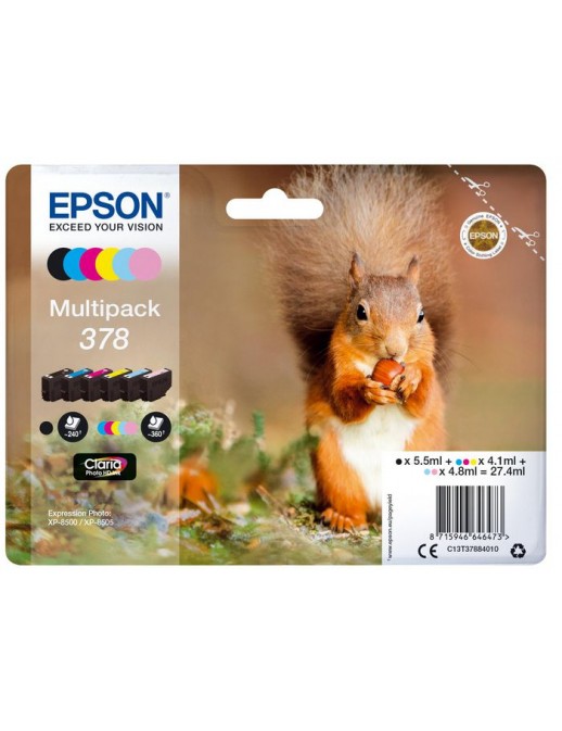 C13T37884010 C13T37884010 Epson Multipack 6-colours 378 Claria Photo HD Ink +31203145000