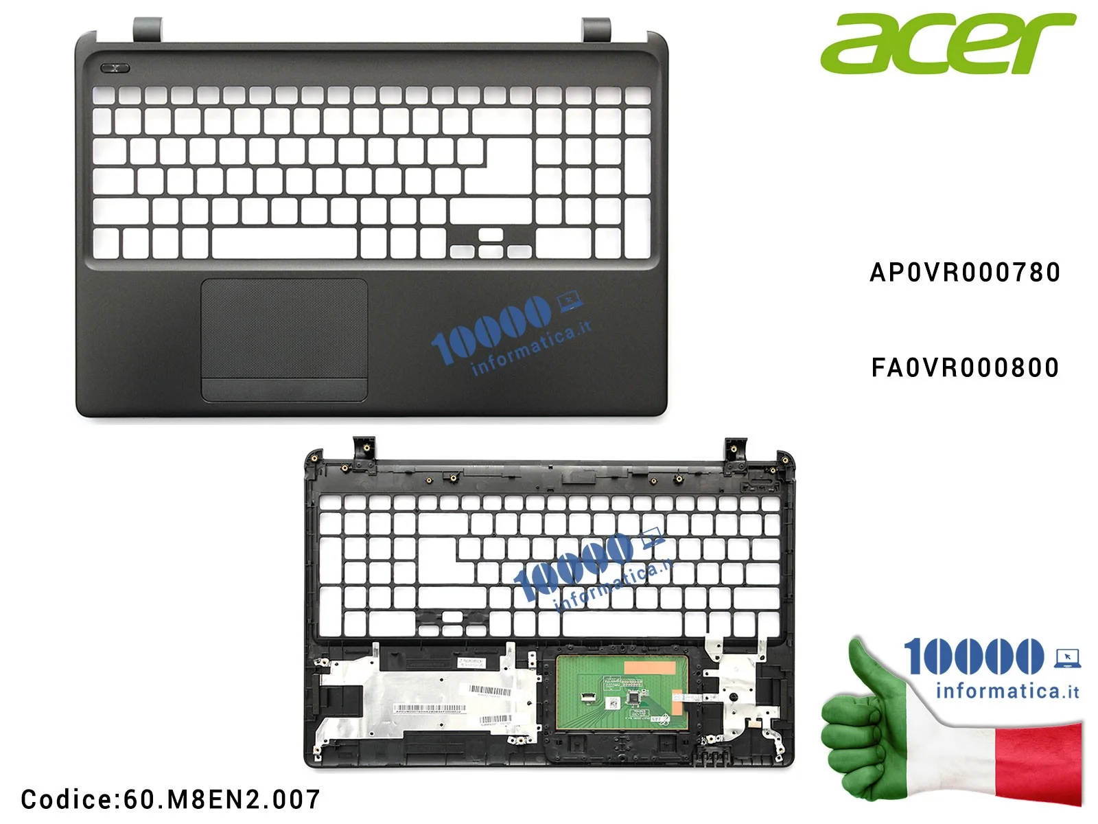 60.M8EN2.007 Top Case Superiore ACER Aspire E1-570G E1-572 E1-572G E1-532 E1-510 E1-570 E1-572P E1-530 E1-530G E1-532G E1-532...