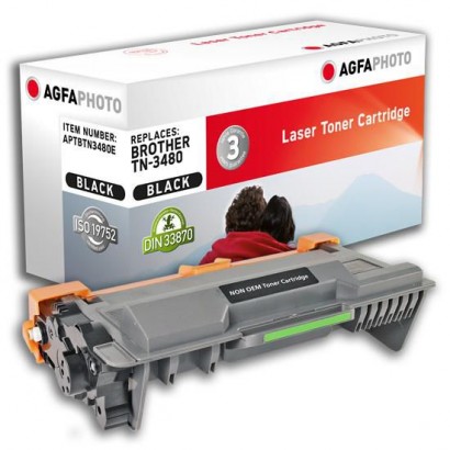 APTBTN3480E APTBTN3480E AgfaPhoto Laser cartridge replacement for TN-3480, Black TN-3480