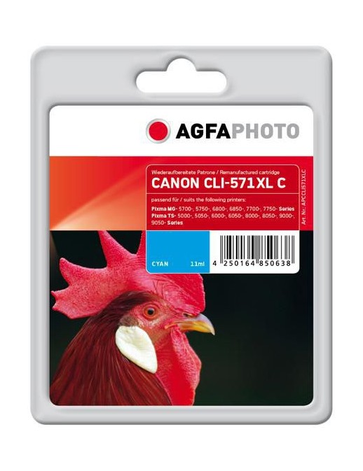 APCCLI571XLC APCCLI571XLC AgfaPhoto Ink, CLI-571XL, Cyan