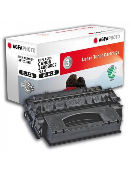 APTC719HE APTC719HE AgfaPhoto Replacement Toner for Canon, 6400 PY, Black
