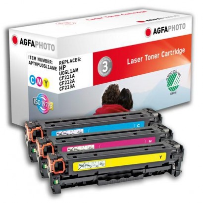 APTHPU0SL1AME APTHPU0SL1AME AgfaPhoto Replacement Toner for HP, 1800 x3 PY, C/M/Y