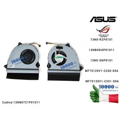 13NB07Z1P01011 Ventola di Raffreddamento Fan CPU ASUS ROG GL552J GL552JX ZX50J 13N0-RZP0101 13NB09I0P01011 13N0-SNP0101 MF751...