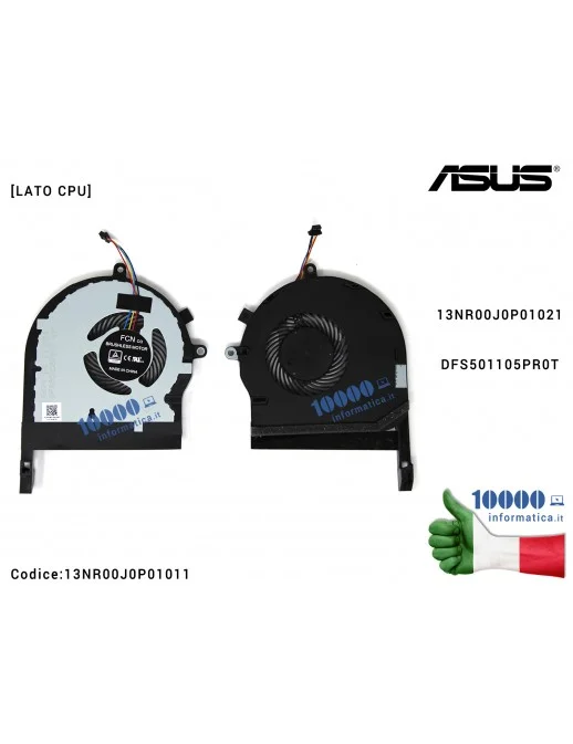 13NR00J0P01011 Ventola Fan CPU ASUS TUF Gaming FX504 FX504G FX504GD FX504GE ZX80G FX80GE FX80FE FX80 13NR00J0P01021 DFS501105...