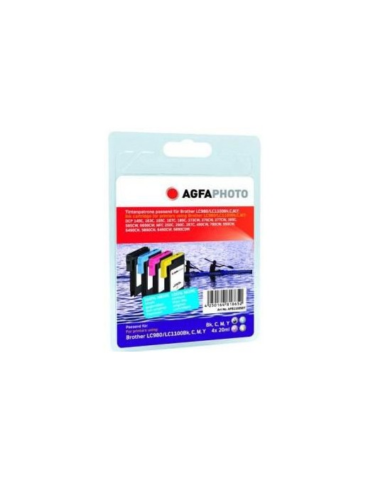 APB1100SETD APB1100SETD AgfaPhoto LC980/1100, 4x20ml, black cayn, yellow, magenta LC980BK, LC1100BK, LC1100HYBK, LC980C, LC11...