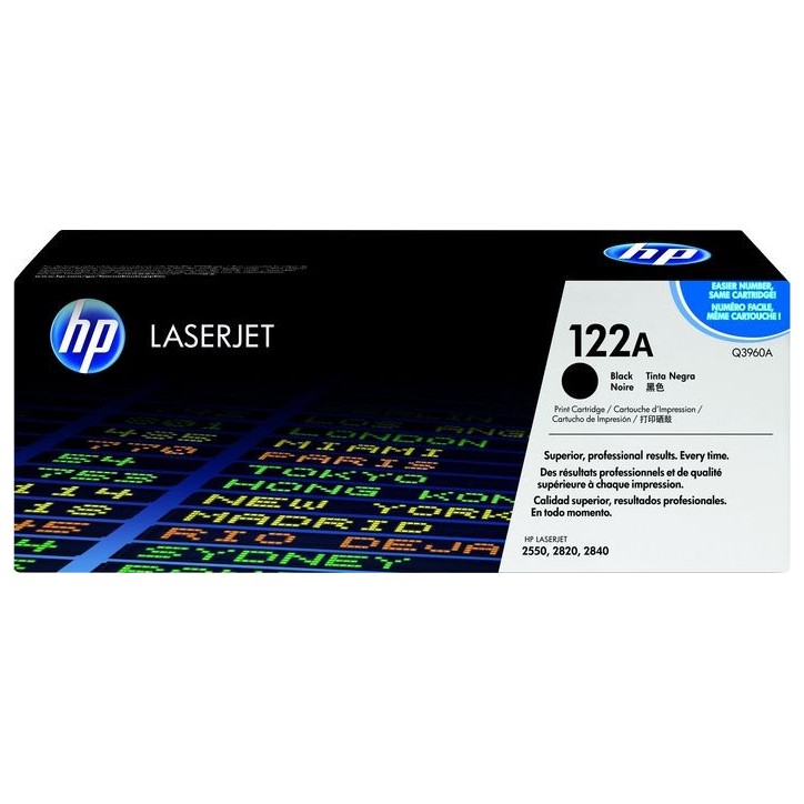 Q3960A HP 122A Black Original LaserJet Toner Cartridge HPQ3960A