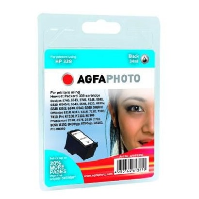 APHP339B APHP339B AgfaPhoto cartridge black for printers using HP339 HP NO. 339 BLACK, C8767EE, APHP339B