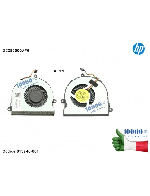 813946-001 Nuova New Ventola HP 15-AC SPS-813946-001 DC28000GAD0 Laptop CPU Cooling Fan 4 P Ventola Fan Ventolina per hp SPS-...