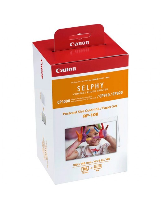 8568B001 8568B001 Canon RP-108 Colour Ink + 100 x 148 mm Paper Set, 108 Sheets