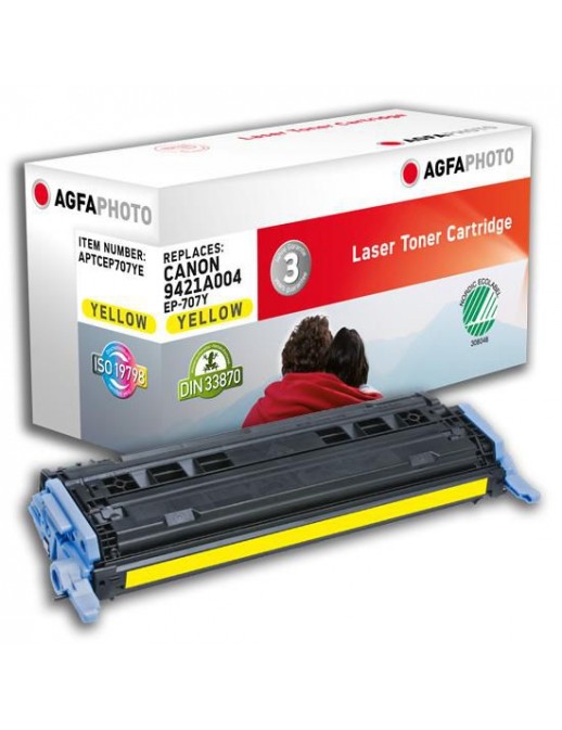 APTCEP707YE APTCEP707YE AgfaPhoto 2000 page yield, f/Canon, Yellow