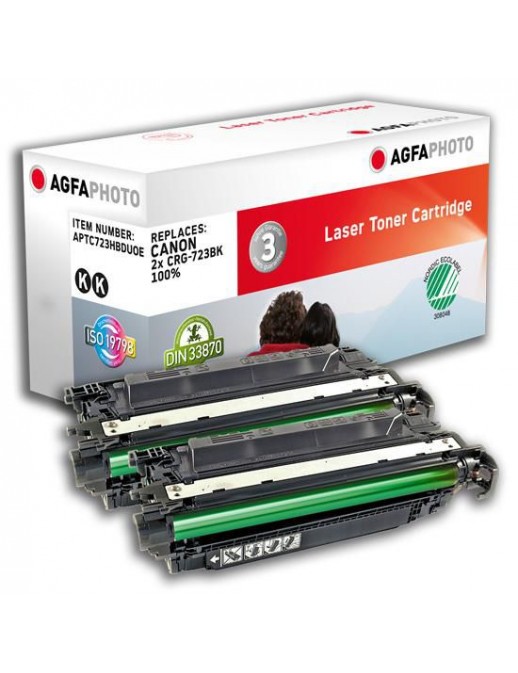 APTC723HBDUOE APTC723HBDUOE AgfaPhoto 2x 10500 page yield, f/Canon, Black