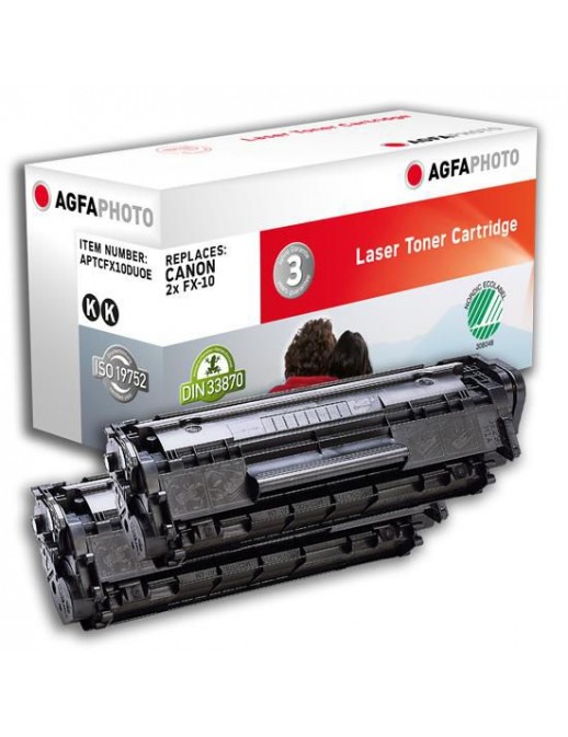 APTCFX10DUOE APTCFX10DUOE AgfaPhoto 2x 2000 page yield, f/Canon, black