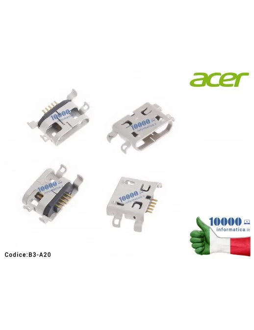B3-A20 Connettore di Alimentazione micro USB DC Power Jack ACER One 7 B1-730 Iconia B3-A20 A5008