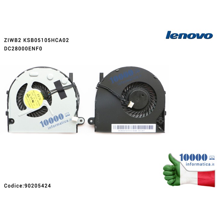 Ventola Fan CPU LENOVO IdeaPad B50-45 B50-70 B50-80 B50-35 B50-30 B50 B40 B30 B40-70 B40-80 B51-30 B51-35 B51-80 DC28000ENF0 ZIW