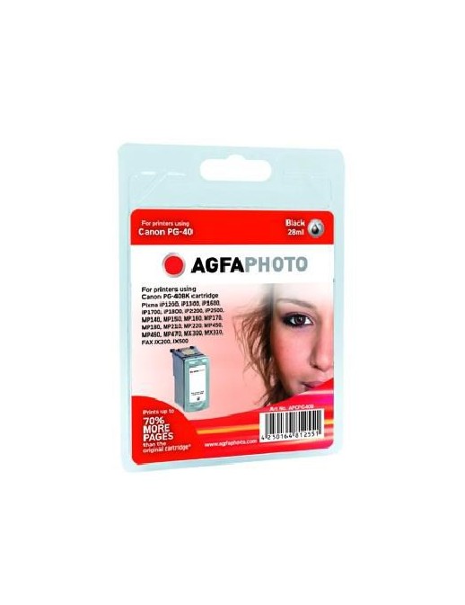 APCPG40B APCPG40B AgfaPhoto cartridge black for printers using PG-40/50 PG-40, 0615B001, PG-50, 0616B001, APPG40B