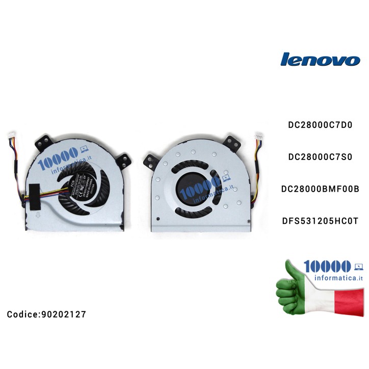 Ventola di Raffreddamento Fan CPU LENOVO Z400 Z400A Z400T Z500 P500 Z510 P400 Z410 DC28000C7D0 DC28000C7S0 MG60090V1-C170-S99 MF Ventola di Raffreddamento Fan CPU LENOVO Z400 Z400A Z400T Z500 P500 Z510 P400 Z410 DC28000C7D0 DC28000C7S0 MG60090V1-C170-S99 MF