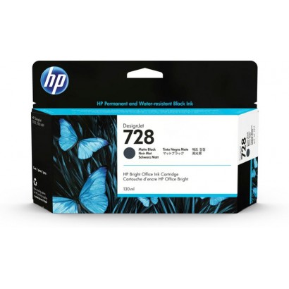 3WX25A 3WX25A HP 728 130-ml Matte Black DesignJet Ink Cartridge
