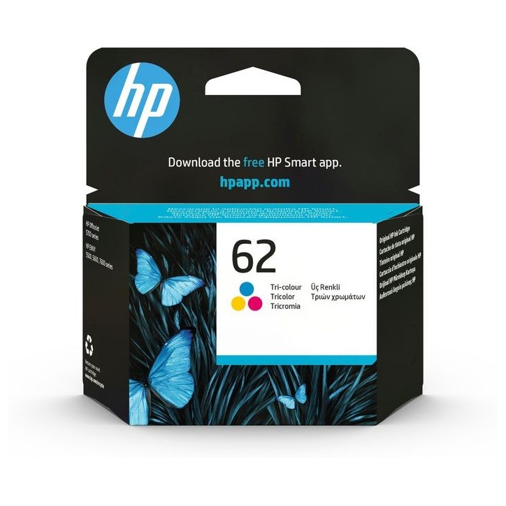 C2P06AE HP 62 Tri-Color Original Ink Cartridge C2P06AE HP 62 Tri-Color Original Ink Cartridge