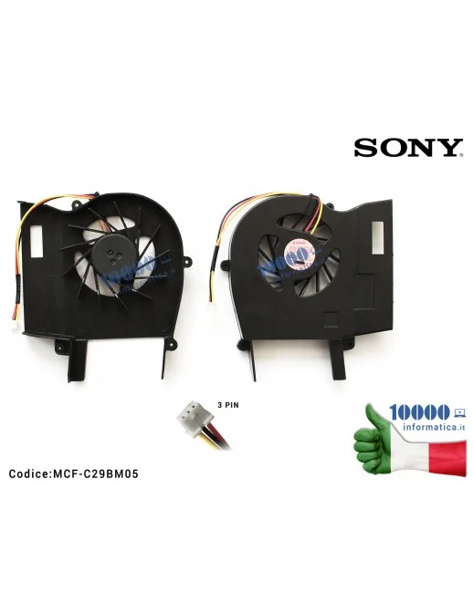 A1766584A Ventola di Raffreddamento Fan CPU SONY Vaio VGN-CS VGN-CS11 CS31S CS21S PCG-3G2M MCF-C29BM05 PCG3C1M DQ5D566CE01 A1...