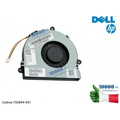 753894-001 Ventola Fan CPU HP 15-G 14-G 14-S 14-R TPN-C116 TPN-C125 15-G000 15-G100 15-G200 15-R000 15-R100 240 G3 245 G3 250...