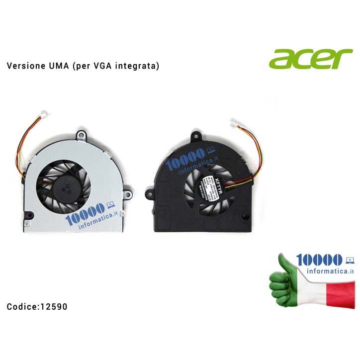 Ventola Fan CPU [UMA] ACER Aspire 5333 5733 5733Z 5742 5742G 5742Z 5742ZG (VGA integrata) MF60120V1-C040-G99 AB07505MX12B300