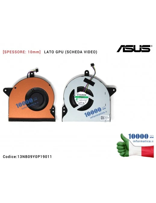 13NB09Y0P19011 Ventola di Raffreddamento Fan [10mm] GPU VGA ASUS ROG G752 G752V G752VL G752VM G752VS G752VT G752VY 13N0-SIP04...