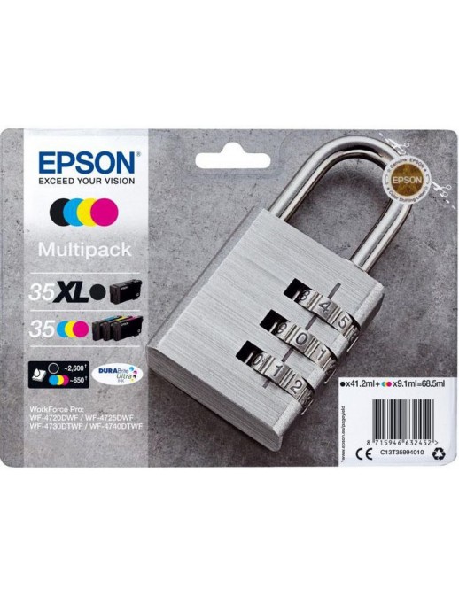 C13T35994020 C13T35994020 Epson Padlock 35Xl Ink Cartridge 1 Pc(S) Original High (Xl) Yield Black, Cyan, Magenta, Yellow