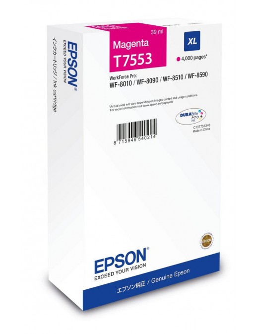 C13T75534N C13T75534N Epson Wf-8Xxx Series Ink Cartridge Xl Magenta