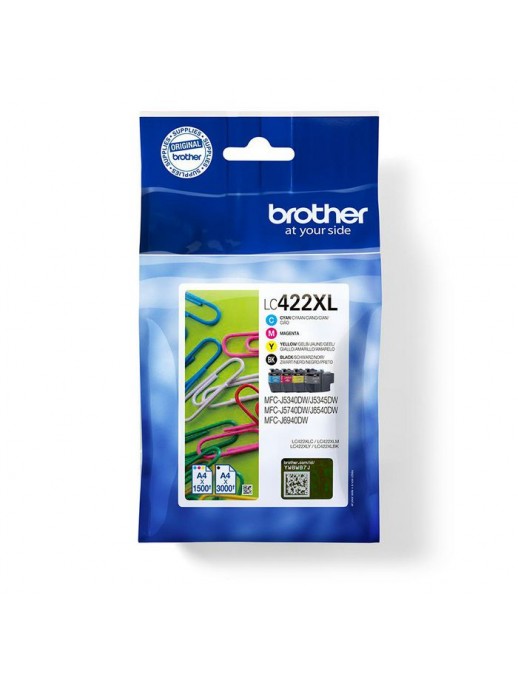 LC422XLVAL LC422XLVAL Brother Lc-422Xlval Ink Cartridge 4 Pc(S) Original Black, Cyan, Magenta, Yellow